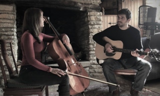 Joe and Hannah in the cottage studio